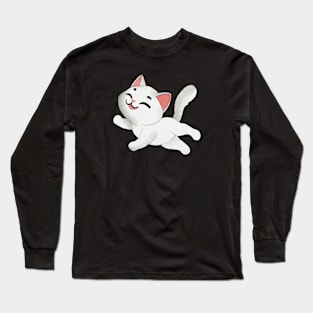 Happy runnig kitty Long Sleeve T-Shirt